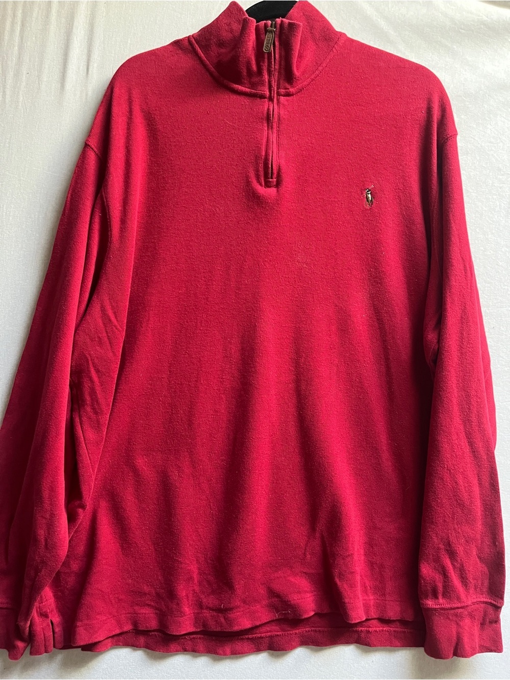 Polo Ralph Lauren Red Quarter-Zip Pullover Sweatshirt XXL